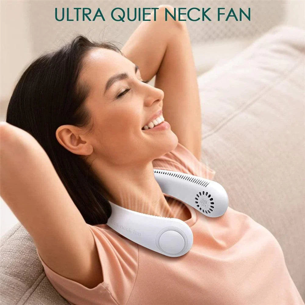 Bladeless Portable Neck Fan – Rechargeable 3-Speed Personal Cooler VIP