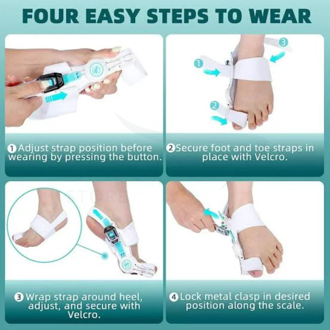 Hinged Bunion Support Splint – Adjustable Toe Positioning & Comfort Wrap VIP