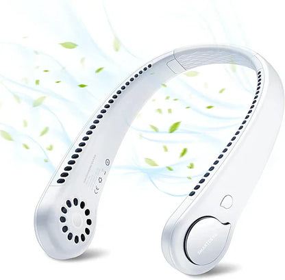 Bladeless Portable Neck Fan – Rechargeable 3-Speed Personal Cooler VIP