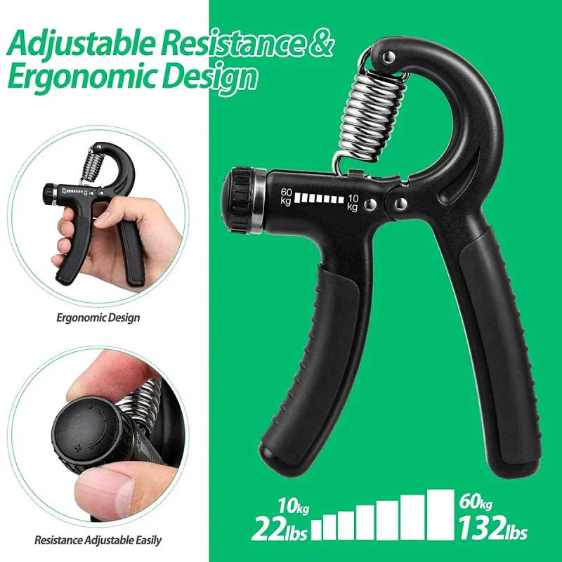 Adjustable Hand Grip Strengthener – 10-60kg Resistance Trainer VIP
