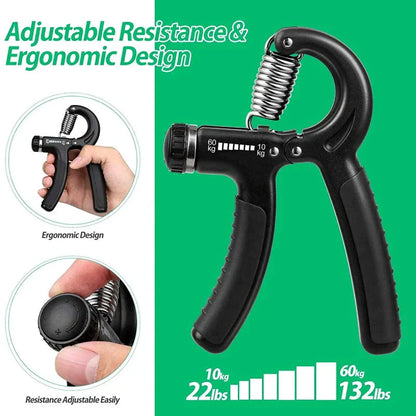 Adjustable Hand Grip Strengthener – 10-60kg Resistance Trainer VIP