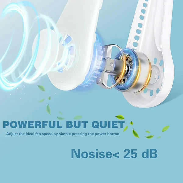 Bladeless Portable Neck Fan – Rechargeable 3-Speed Personal Cooler VIP