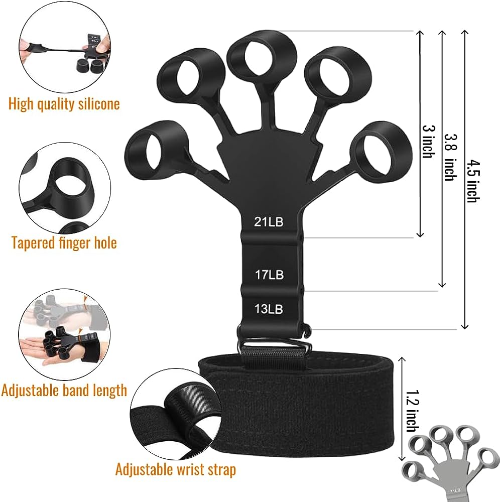 Silicone Finger Strengthener – Adjustable Grip & Forearm Resistance Trainer