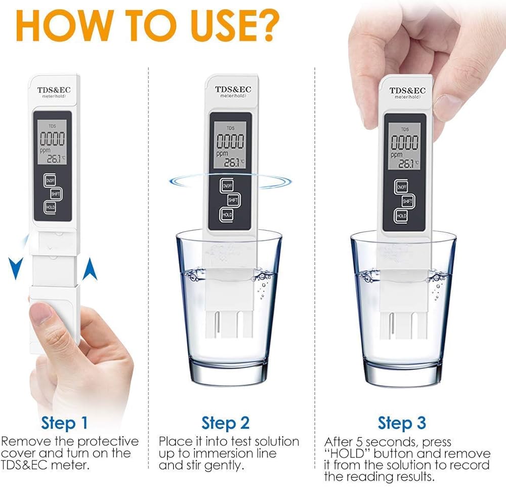 Digital TDS Meter – Portable Water Quality & Temperature Monitor VIP