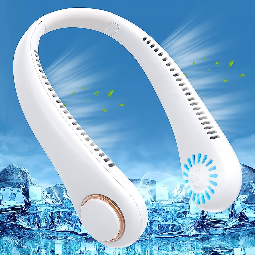 Bladeless Portable Neck Fan – Rechargeable 3-Speed Personal Cooler VIP