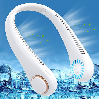 Bladeless Portable Neck Fan – Rechargeable 3-Speed Personal Cooler VIP