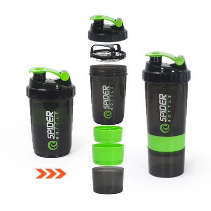 3-in-1 Stackable Protein Shaker – 20oz Bottle with Supplement Storage VIP