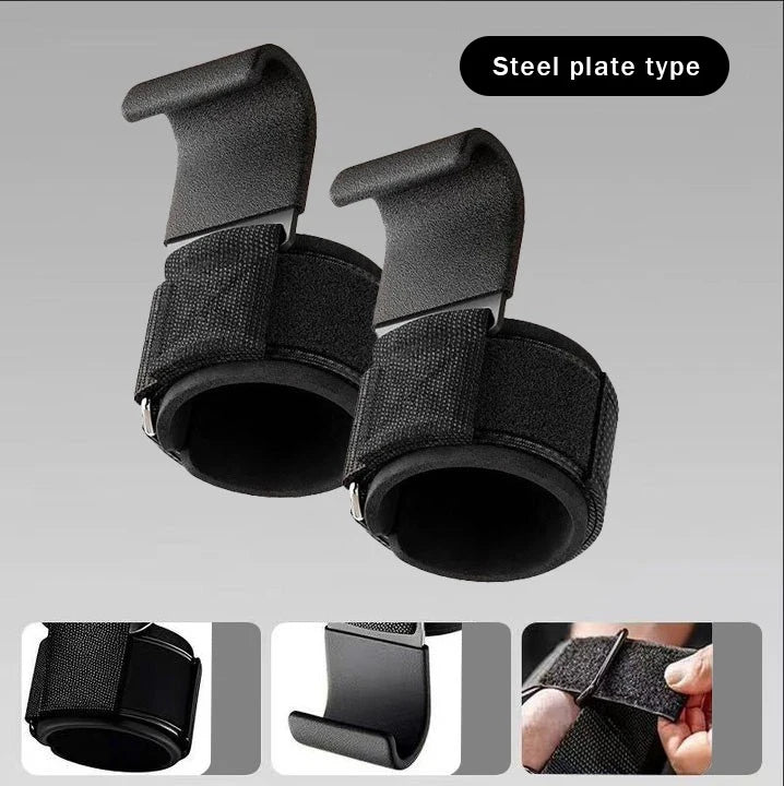 Heavy-Duty Weight Lifting Hooks – Adjustable Wrist Support & Non-Slip Training Grips VIP