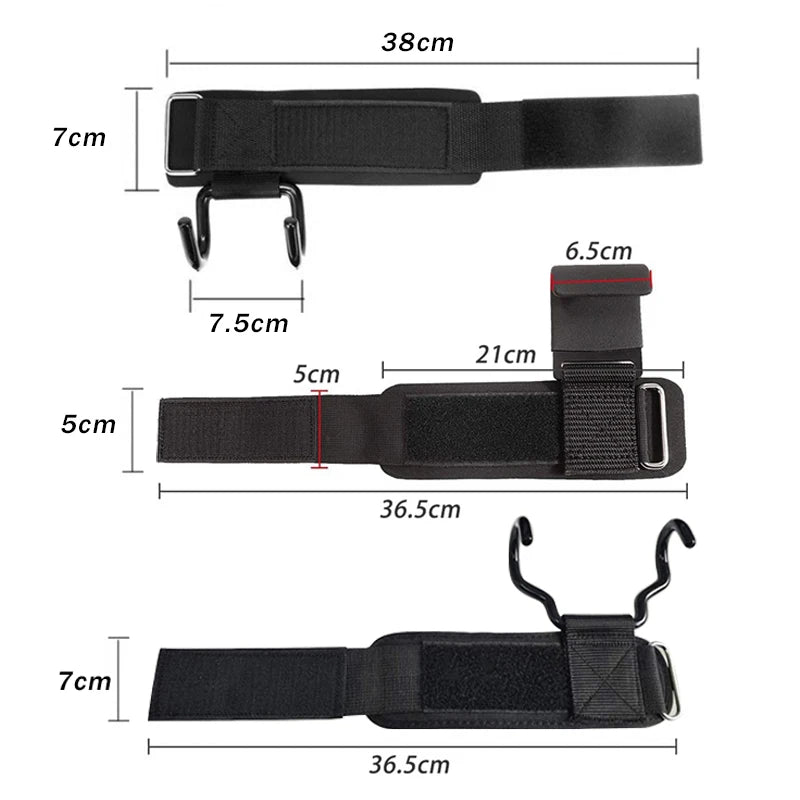 Heavy-Duty Weight Lifting Hooks – Adjustable Wrist Support & Non-Slip Training Grips VIP