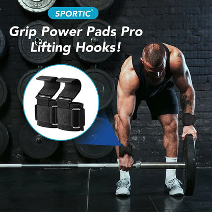 Heavy-Duty Weight Lifting Hooks – Adjustable Wrist Support & Non-Slip Training Grips VIP