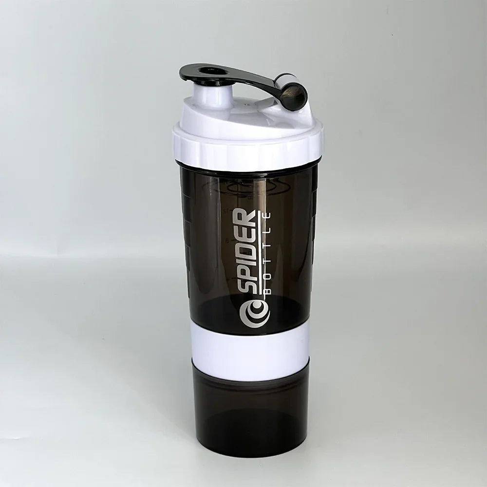 3-in-1 Stackable Protein Shaker – 20oz Bottle with Supplement Storage VIP