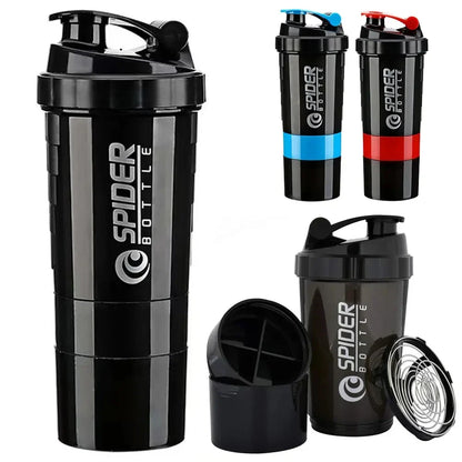 3-in-1 Stackable Protein Shaker – 20oz Bottle with Supplement Storage VIP