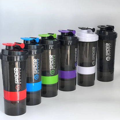 3-in-1 Stackable Protein Shaker – 20oz Bottle with Supplement Storage VIP