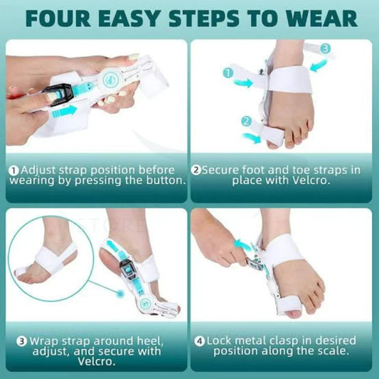 Hinged Bunion Support Splint – Adjustable Toe Positioning & Comfort Wrap