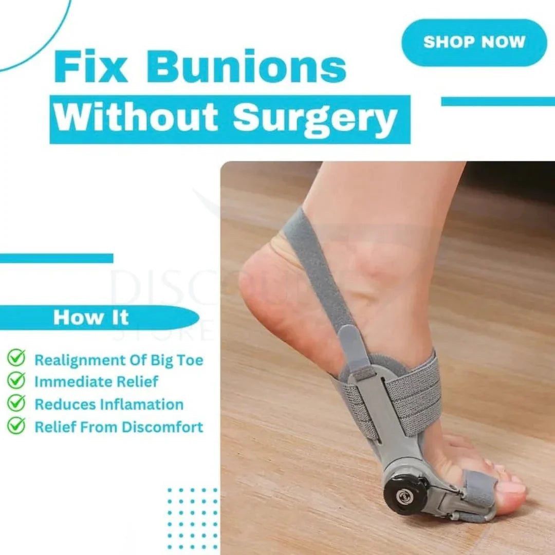 Hinged Bunion Support Splint – Adjustable Toe Positioning & Comfort Wrap VIP